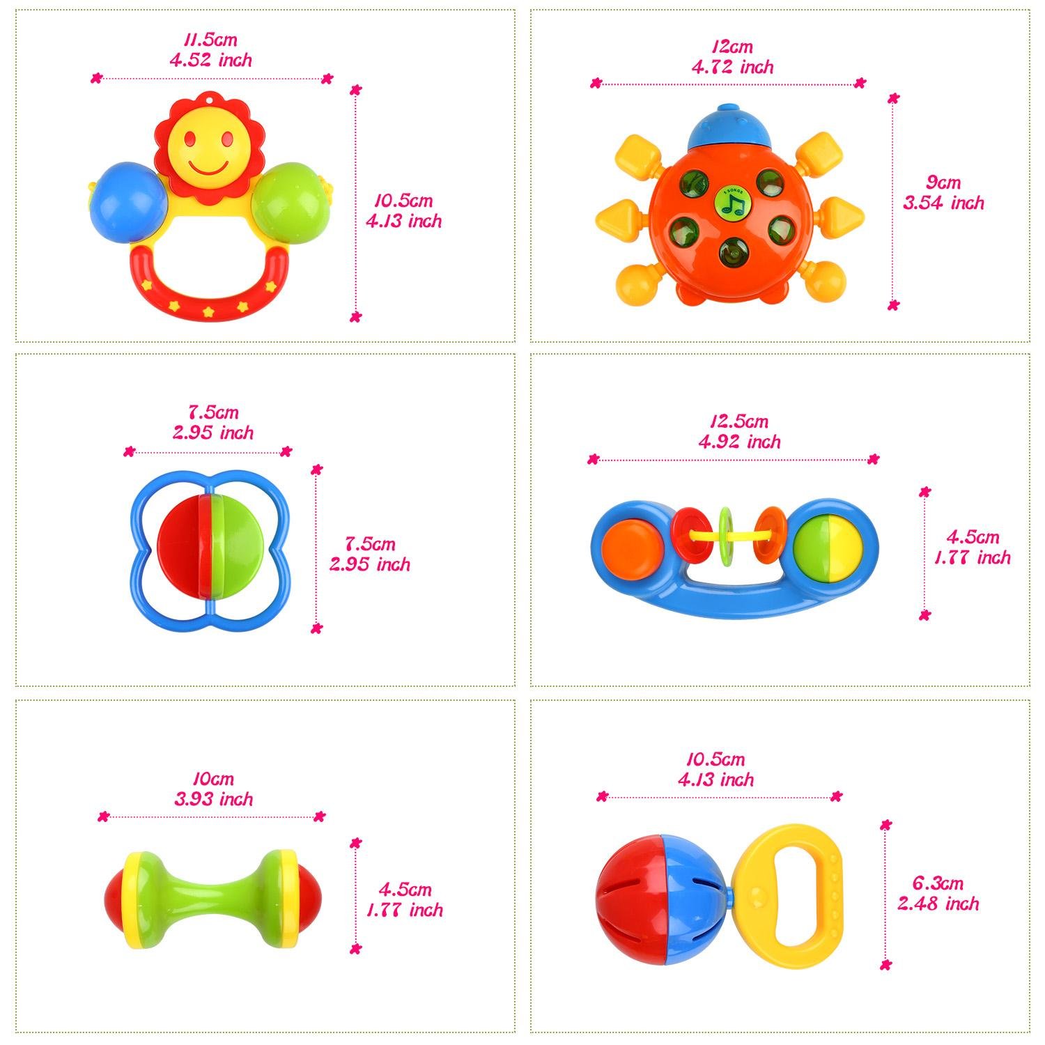 Peradix Kleinkind Rassel Sound Spielzeug für Baby