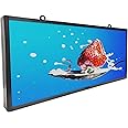HS Led Sign Scrolling Programmable ,Open Neon Signs Display，Digital Electronic Message Board Outdoor Waterproof , for Business Store Advertising Restaurant Window Public , High Brightness Full Color APP Control Customized Text P6 40''x17''