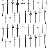 Windspeed Sword Bookmark 40 Pcs Black Antique Swords Bookmark for Men Ideal Gift for Book Lovers DIY Craft Supplies