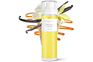 Scentual Fragrances, Ultra-Concentrated Hair & Body Perfume Mist, Long Lasting Women's Fragrance, Gourmand Perfumes for Women, Vegan and Cruelty Free (Caramel Vanilla)