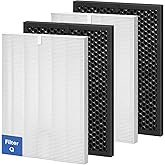 BIHARNT 5510 5520 Replacement Filter Q Compatible with Winix 5510 and 5520 Air Purifier, Includes 2 Pack H13 Filter and 2 Pack Carbon Filter, Part# 1712-0123-00