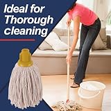 Abbey No.16 Socket Cotton Mop Heads Replacement Pack of 5 Yellow view 4