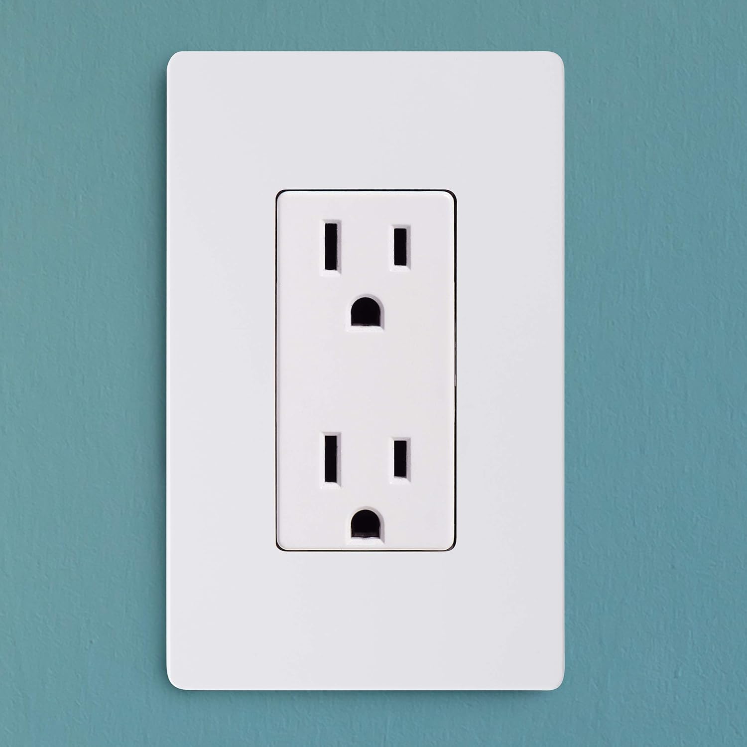 Bates- Screwless Decorator Wall Plates, Switch Plate Covers, 6 Pack, Screwless Wall Plates 1 Gang, White Switch Plate Covers, Switch Cover Plate, Wall Switch Cover, Electrical Outlet Cover Plate - - 