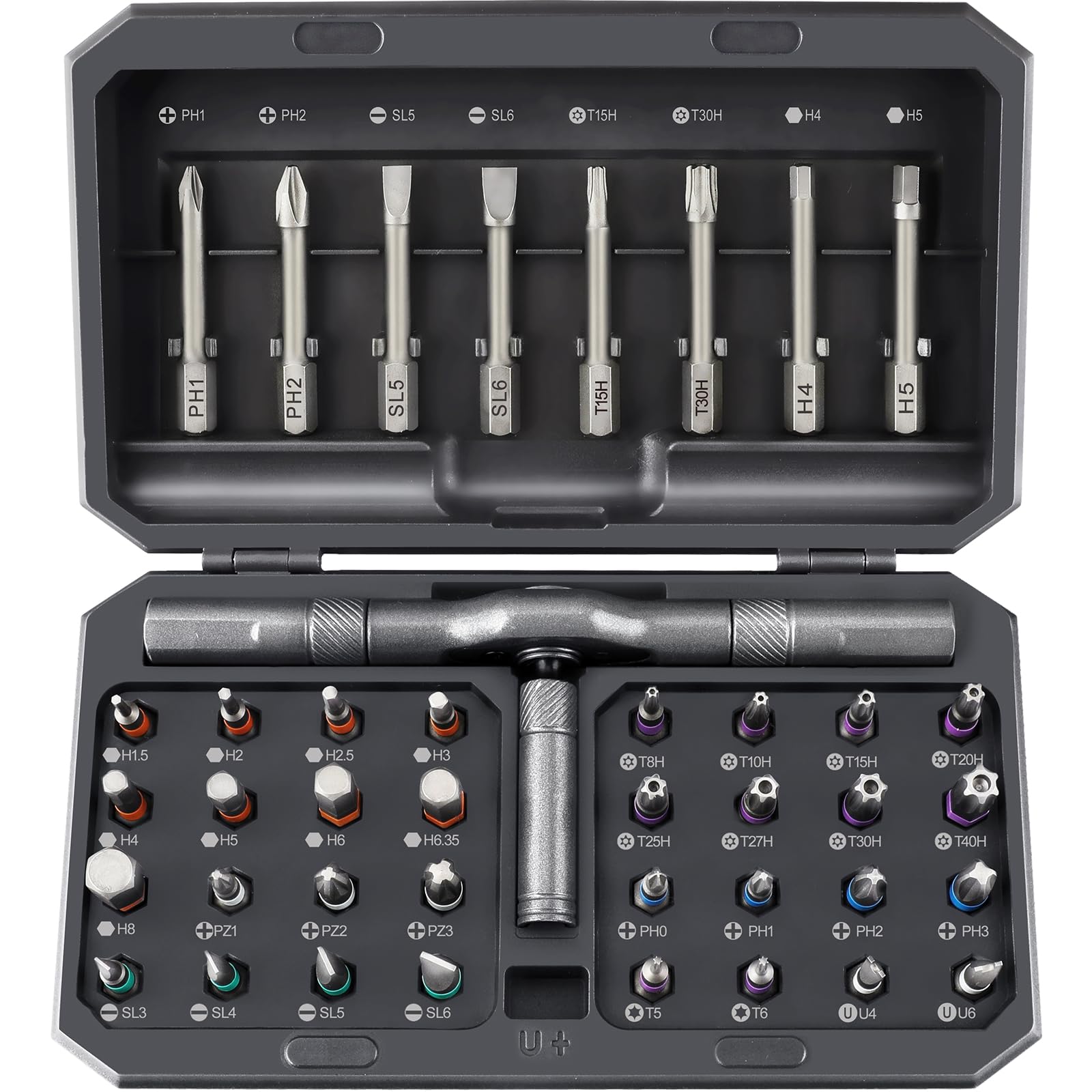 Photo 1 of 42 in 1 Magnetic Screwdriver Set, Ratchet Screwdriver Set with Case, Repair Tool Kit with Ratchet T Handle, Screw Driver Set Kit for Eyeglass, Bicycle, Watch, Ring Doorbell, Electronics, Pc