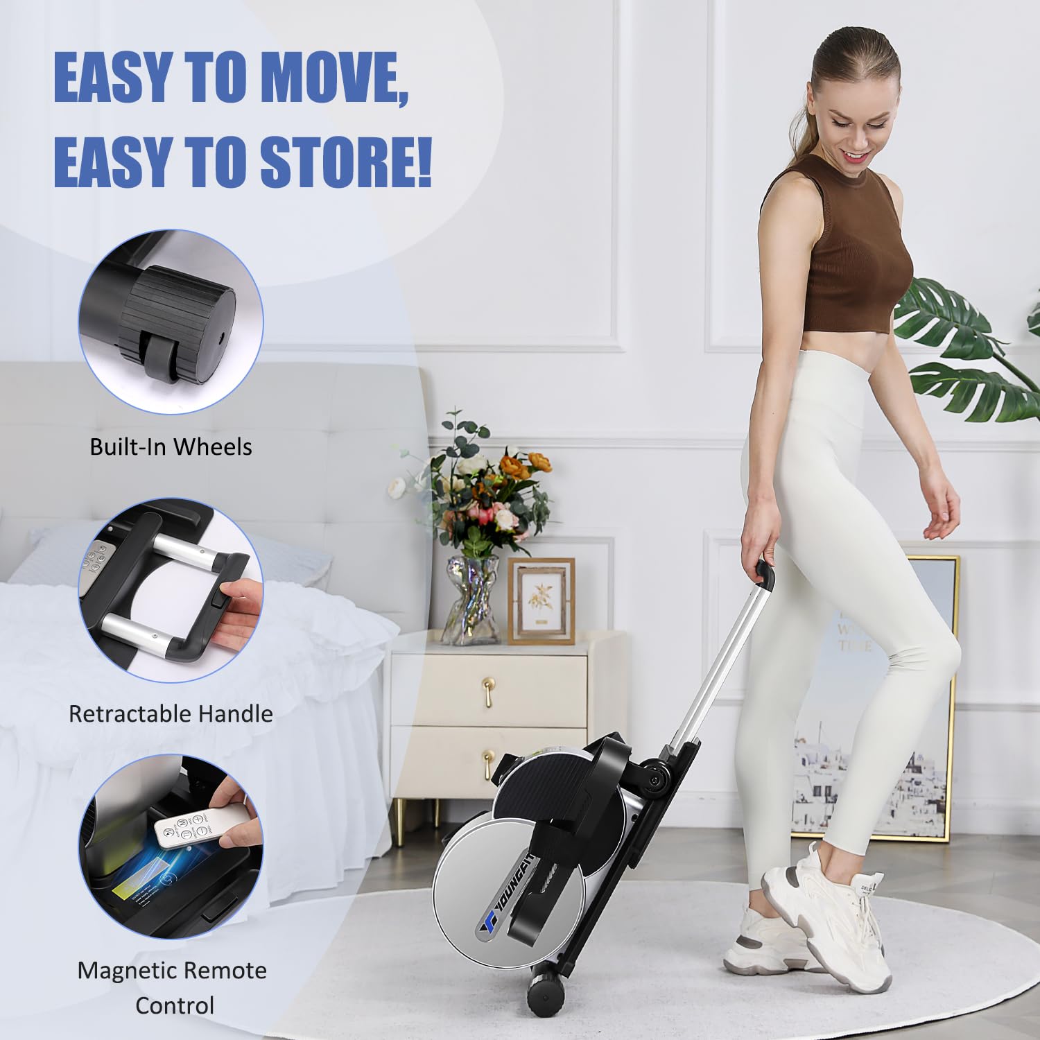 Mua Under Desk Elliptical, Electric Seated Pedal Exerciser with Smart ...