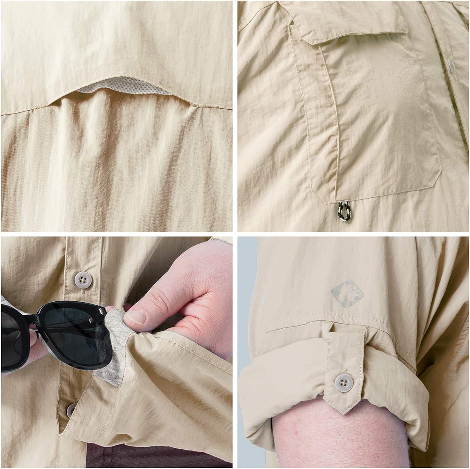 Naviskin Men's Plus Size UPF 50+ Sun Protection Long Sleeve Quick Drying Outdoor Shirt Big & Tall XL-4XL: Clothing