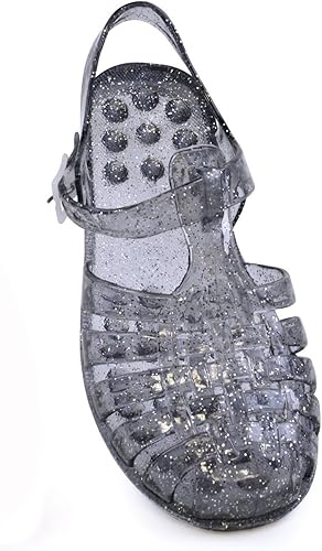 Amazon Severyn キッズ ジュニア 子供 ガールズ キラキラ ジェリーサンダル ジェリーグラディエーター サマーサンダル 夏用 ビニール靴 女の子 13 Uk ブラック Severyn サンダル