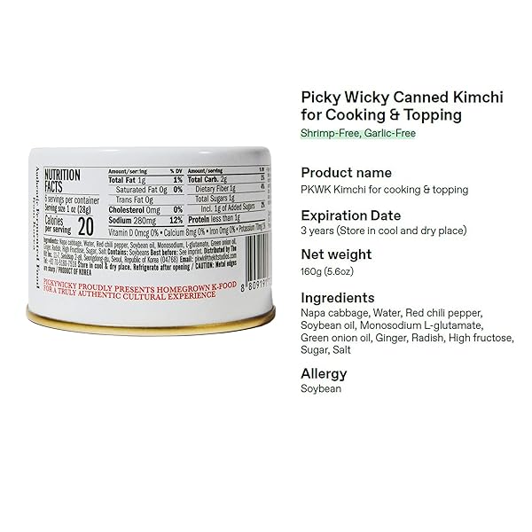 PICKY WICKY ORIGINAL CANNED KIMCHI 1 CAN, 5.6OZ