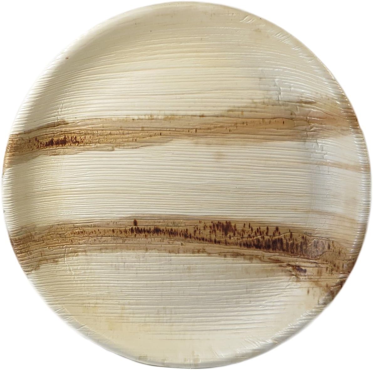 Bamblu 100 Piece Home Compostable Designer Tableware, 10" Round Classic Palm Leaf Plate, LCP-10-CS