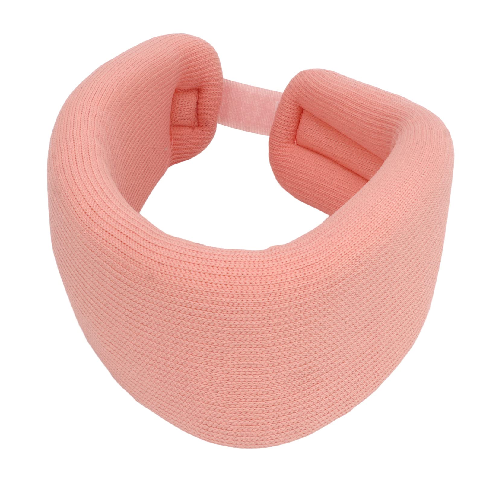 Weikeya Cervical Brace, Skin Friendly Adjustable Neck Brace Pink High Elastic Sponge for Indoor(L)