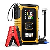 GOOLOO A5 Car Jump Starter with Air Compressor, 4000A Portable Car Jump Starter (All Gas/10.0L Diesel) with 160PSI Auto-Off Tire Inflator, 45W Output Power Bank,12V Battery Jumper Starter Portable