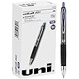 Uni-Ball Signo 207, 12 Pack 1.0mm Bold Blue Gel Pens - Water Resistant, Smooth Writing, Comfort Grip, Retractable - Back to School Pens, Teacher Pens, School Supplies