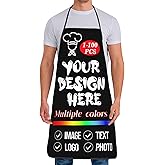 Custom Apron Design Your Own for Men & Women Customized Grilling Aprons With Your Text Logo Image For Gifts