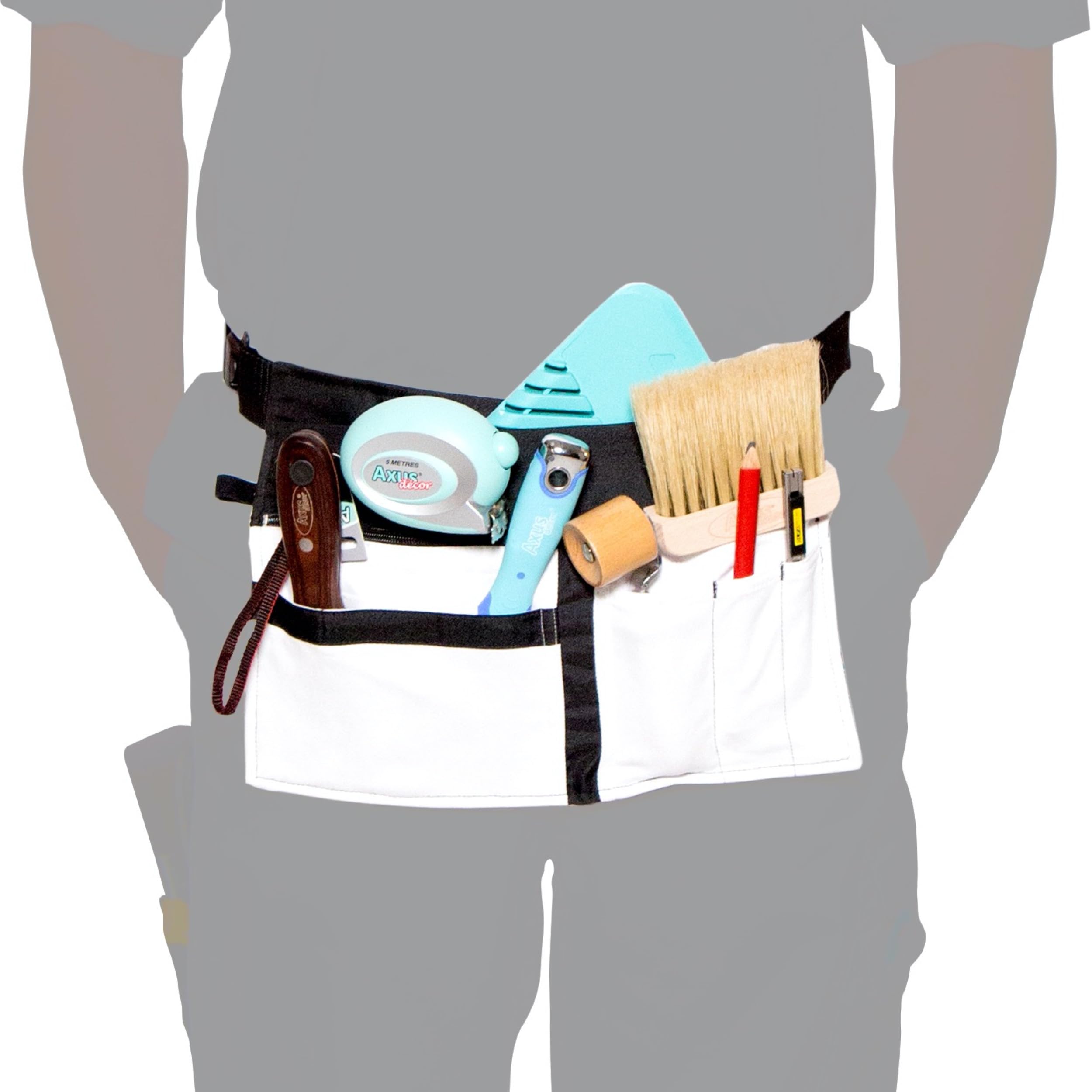 Axus Decor Painter's Pouch, Waist Bag with Belt, Work Organizer Carrying Pouch, for Any Professional and Decorator, Zipper Pocket, Tool Organiser with Multiple Pockets, Painter Tool