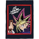 Jay Franco Kids Plush Throw Blanket – Soft & Comfy 50x70 Inches Throw for Couch or Bed – Cozy Home Décor for Living Room & Bedroom, Black - Yu Gi Oh!