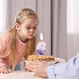 mciskin Butterfly Number 4 Candle Purple Pink 4th Birthday Topper for Cake view 5