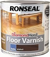Ronseal Diamond Hard Floor Varnish Walnut Satin 2.5L Heavy Traffic Protection view 1