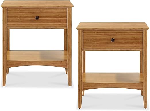 Amazon Com Greenington Willow Bamboo Nightstand Set Of 2 Kitchen Dining
