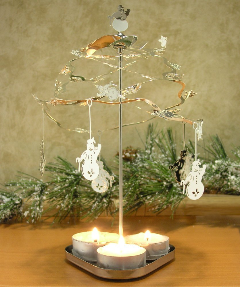 Holiday Gifts For SelfImprovement Christmas Spinning Tealight Holders