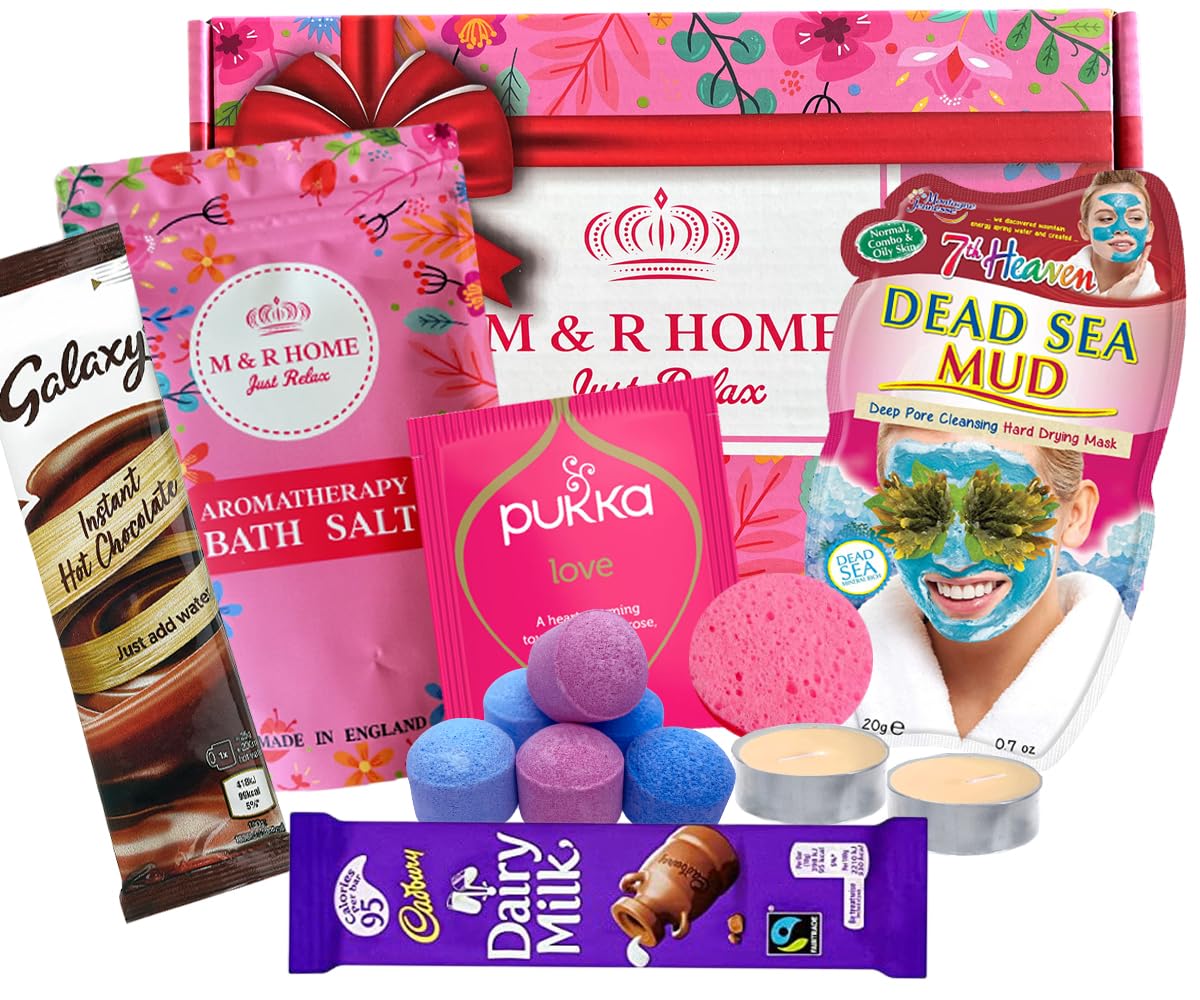 Happy Birthday Gift Box, Birthday Pamper Gifts for Women, Relaxation Self Care Package for Her, Hug in a Box Presents Women Best Friends Mum Sister Wife Thank You Gift