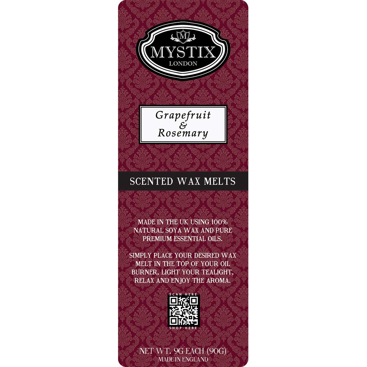 Mystix Grapefruit & Rosemary Wax Melt, 90g x 5