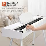 Bonnlo Glarry 88 Weighted Keyboard Piano with Stand Headphones 3-Pedal USB MIDI view 3