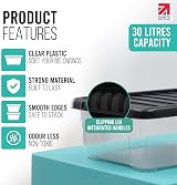 Klass 4 x 30 Litre Underbed Storage Boxes with Lids Set of 4 view 2