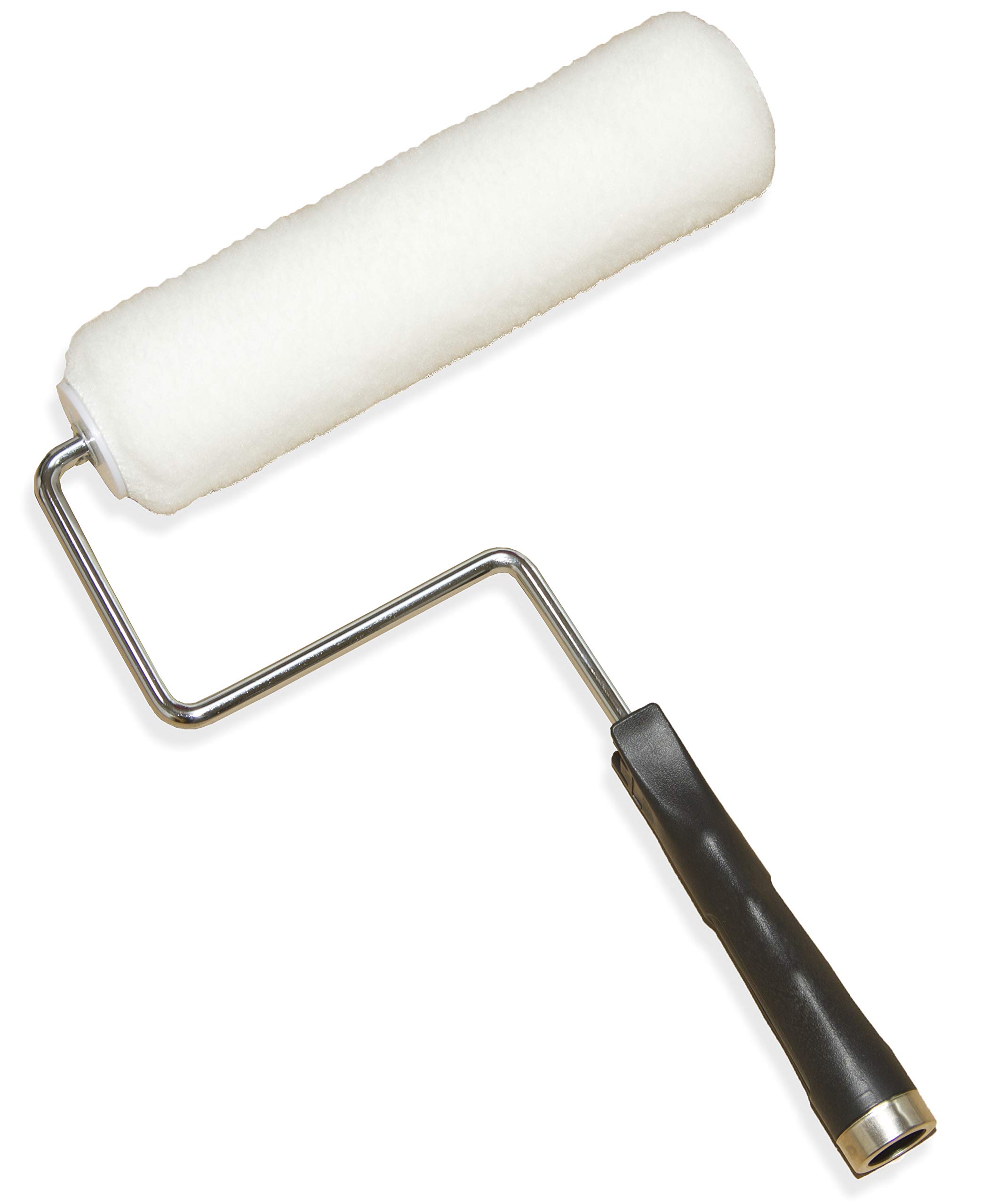 WinHux Paint Roller and Cover for Extension and Telescopic Poles – Heavy Duty Chrome Frame with Dralon Sleeve, Compatible with Acme Thread, Handheld or Pole Use