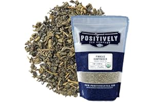 Organic Positively Tea Company, Pinhead Gunpowder Green Tea, Loose Leaf, 16 Ounce