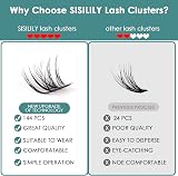 SISILILY Individual Lashes 144 Clusters C D Curl 10-16mm DIY Lashes view 3