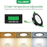ALUSSO 4W LED Recessed Downlight 3000K-6500K Dimmable IP44 12 Pack view 3