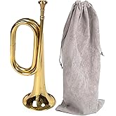 Brass Military Trumpet Cavalry Bugle Orchestra Gold Color (golden color - version 3)