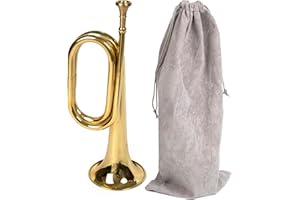 Brass Military Trumpet Cavalry Bugle Orchestra Gold Color (golden color - version 3)