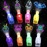 CALIFORNIA CADE ELECTRONIC 48Pcs Halloween Party Favors, Led Light Up Toys, Glow in the Dark Party Supply for Party, Halloween Trick or Treating, Goodie Bag Filler