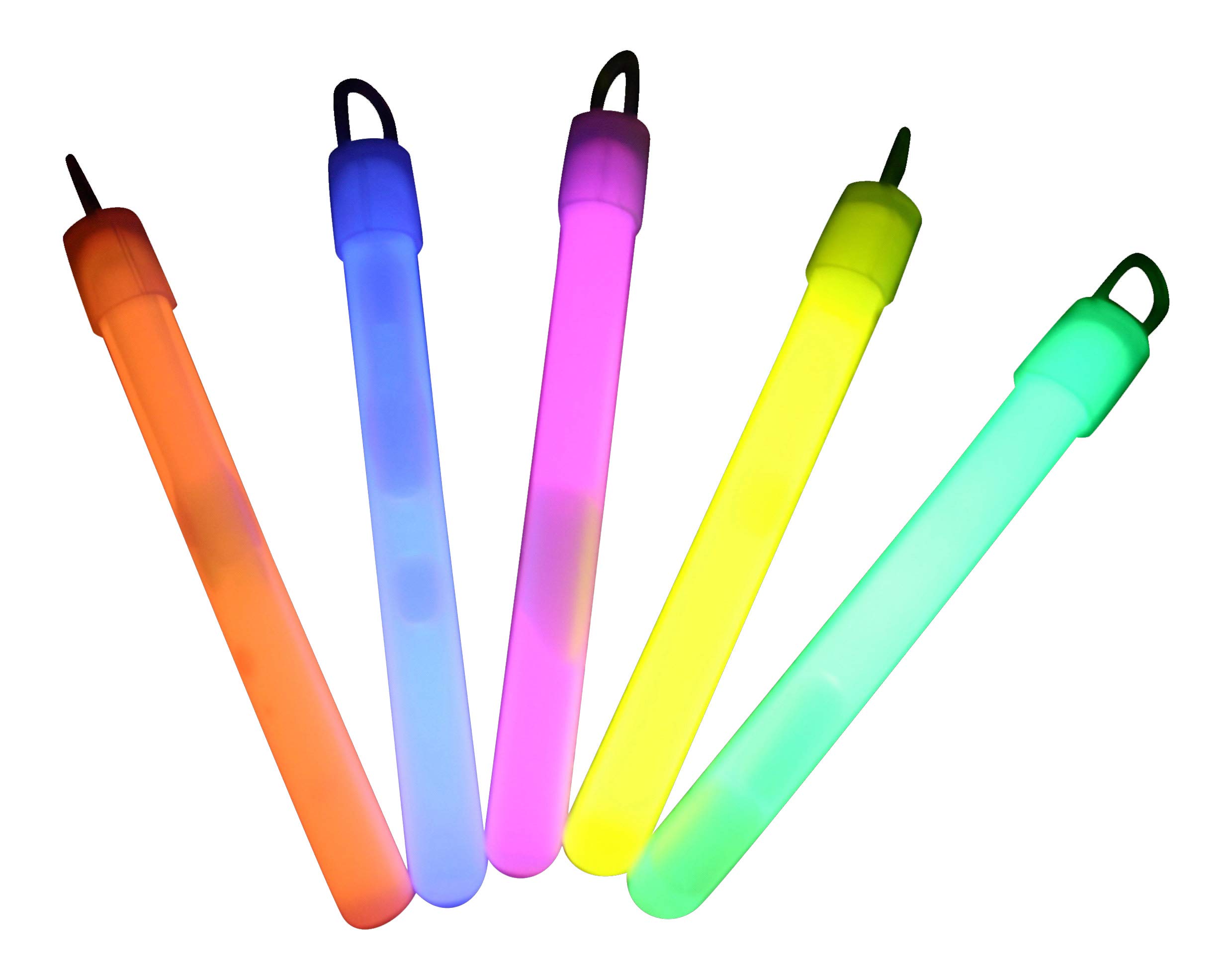 Glowtopia 4 inch Glow Sticks/Glow Batons (1cm thick) - Premium Glowsticks from (Mixed, 25 Pack) — image 1