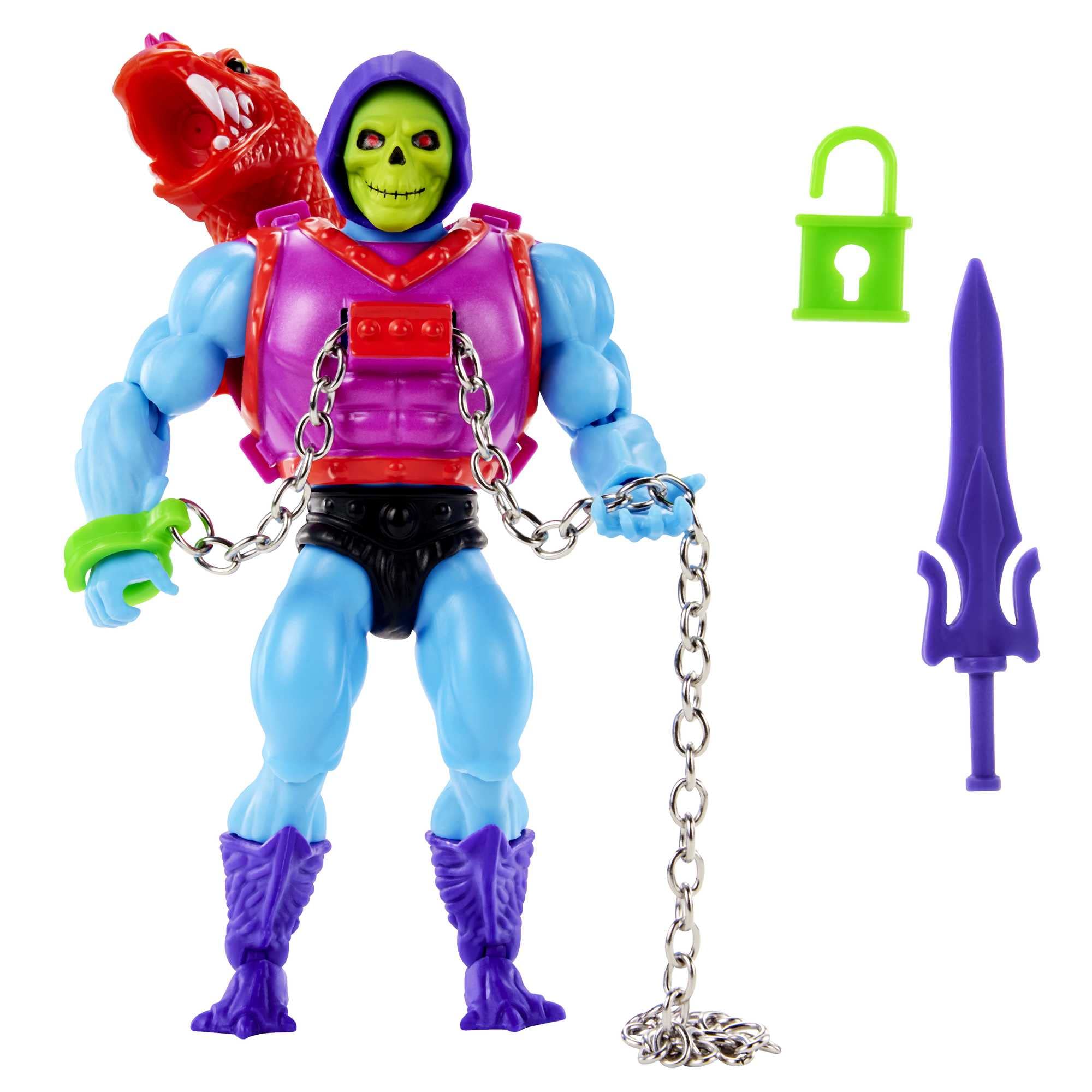 Masters of the Universe Origins Action Figure with Accessories, Deluxe Dragon Blast Skeletor 5.5 Inch, MOTU Collectible, HKM88