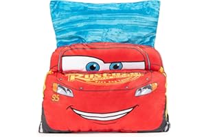 Jay Franco Disney Pixar Cars Lightning McQueen 3D Snuggle Pillow - Super Soft Red Racecar Plush Pillow - Measures 15 Inches