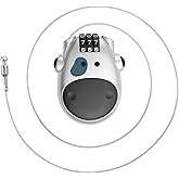 YACSEJAO Retractable Cable Lock, 3 Digit Combination, 75 CM/2.5 FT | Bicycle Helmet Password Lock, Steel Wire Lock, For Motorcycle, Luggage, Locker