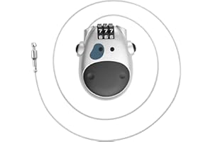 YACSEJAO Retractable 75 CM/2.5 FT Steel Wire Cable Lock, 3 Digit Combination Lock, Silver, Bike, Motorcycle, Luggage, Locker