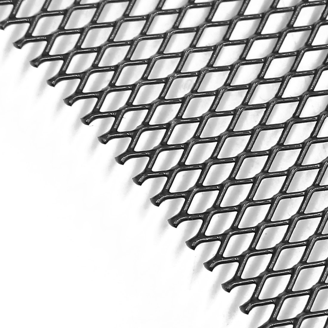 Universal 40x 13 Rhombic Grille Mesh Sheet Schwarz Aluminiumlegierung