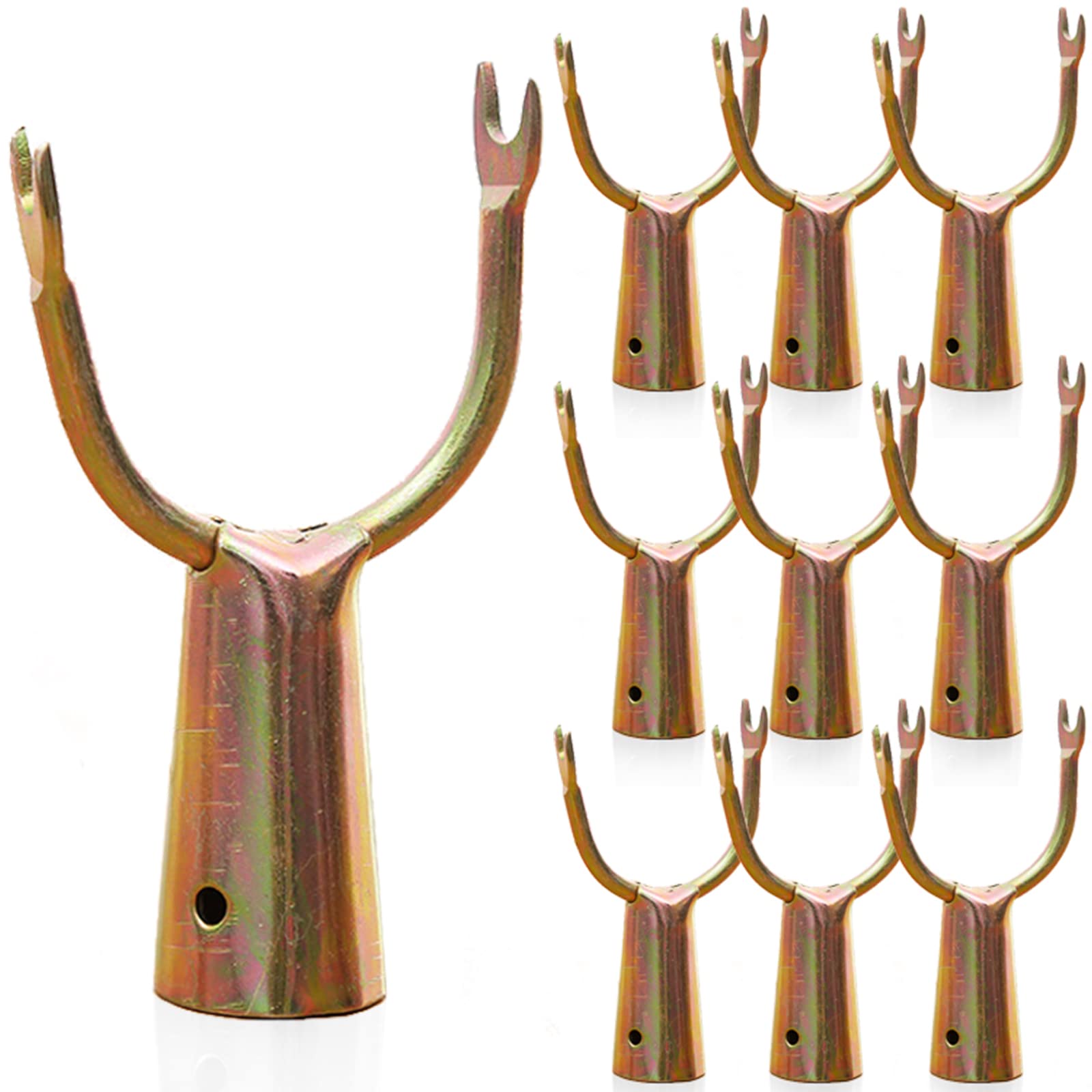 Photo 1 of 10 Pcs Metal Tree Support, Tree Straightening Device, Branch Crutch - Prevent Branches from Breaking for Vineyards Ornamental Gardens Orchards, Fits 0.75 inch Pole, Pipe, Bamboo, Wood Stakes