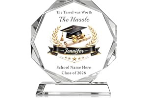 Personalized Graduation Trophy Custom Graduation Plaque with Name Class of 2026 Gifts Graduation Trophy Award 8th Grade High 