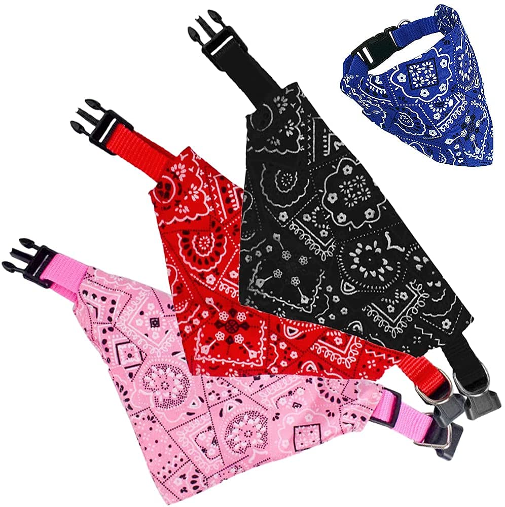 Taozoey Dog Neckerchief, Pack of 3 Pet Triangle Bibs, Dog Bandana Scarf, Neckerchief Collar for Pets, Cats Bandana, Dog Scarf for Small and Medium (L)