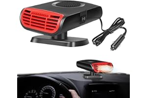 Chianku 12V 150W Car Heater Portable Car Heater New upgrade Portable, Car Windshield Defogger Defroster, Auto Heater Fan, 2 in 1 Fast Heating or Cooling Fan, Auto Heater Fan Plug in Cigarette Lighter
