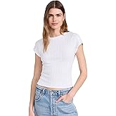 perfectwhitetee Women's Katy Pointelle Baby Tee
