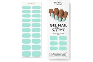 MOYOU LONDON Semi Cured Gel Nail Strips - 20 Pcs. Nail Wraps for Salon-Quality Manicure - Works with Any UV Lamp - Easy to Apply, Trim, & Remove Gel Stickers