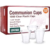Concordia Supply Communion Cups 1-3/8" Recyclable Clear Plastic (1000 Cups) | Premium Plastic Cups w/ Smooth Edges, Fits Standard Holy Communion Trays for Church Services, Fellowship &amp; Santa Cena