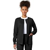 Cherokee WW Revolution Scrub Jackets for Woman Snap Front Nurse Jacket | 2 Pockets, Ultra-Soft Comfort, Easy Stretch Nurse Scrub Jacket, Rib-Knit Cuffs, Easy Care Fabric, Lightweight Jacket Women