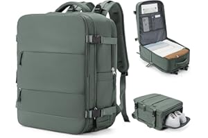 coowoz Large Travel Backpack Carry On for Women Man Waterproof Gym Backpack with Laptop Compartment Mochila de Viaje Teacher Personal Item Backpack Rucksack Airplane Accessories Must Haves Olive Green