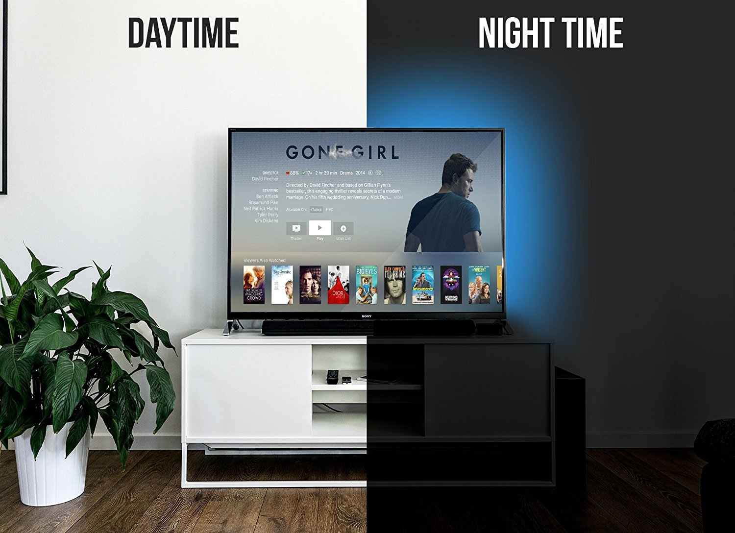 SPE Bias Lighting with Remote Control for HDTV - Small (39in / 1m) - Multi-Color RGB - USB LED Backlight Strip with Dimmer for Flat Screen TV LCD, Desktop Monitors, Kitchen Cabinets